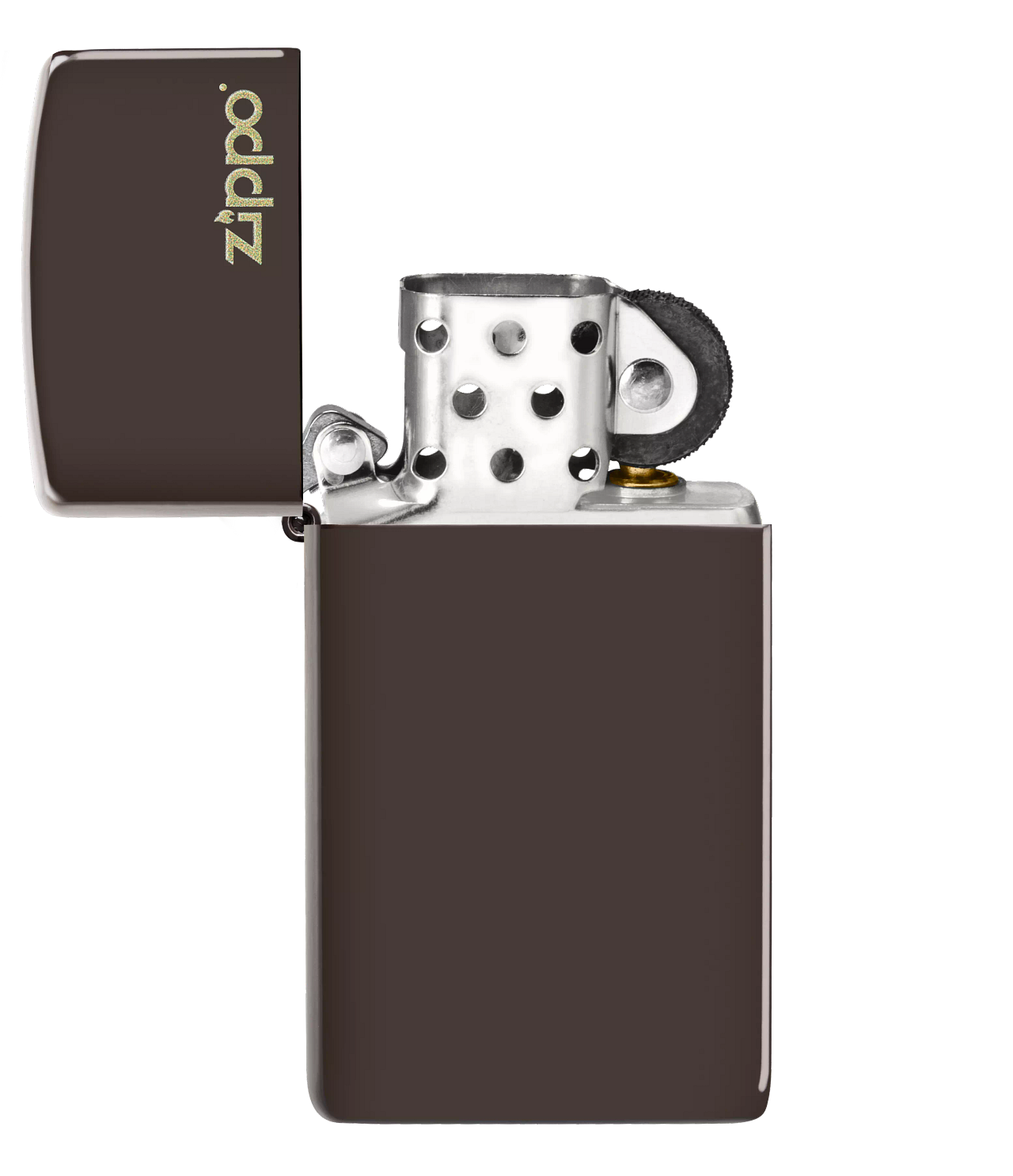 Zippo Slim Brown Zippo Logo Zippo